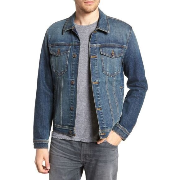 7 For All Mankind Denim Trucker Jacket - Picture 1 of 9